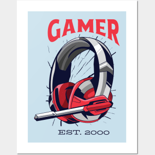 Gamer Headset Posters and Art